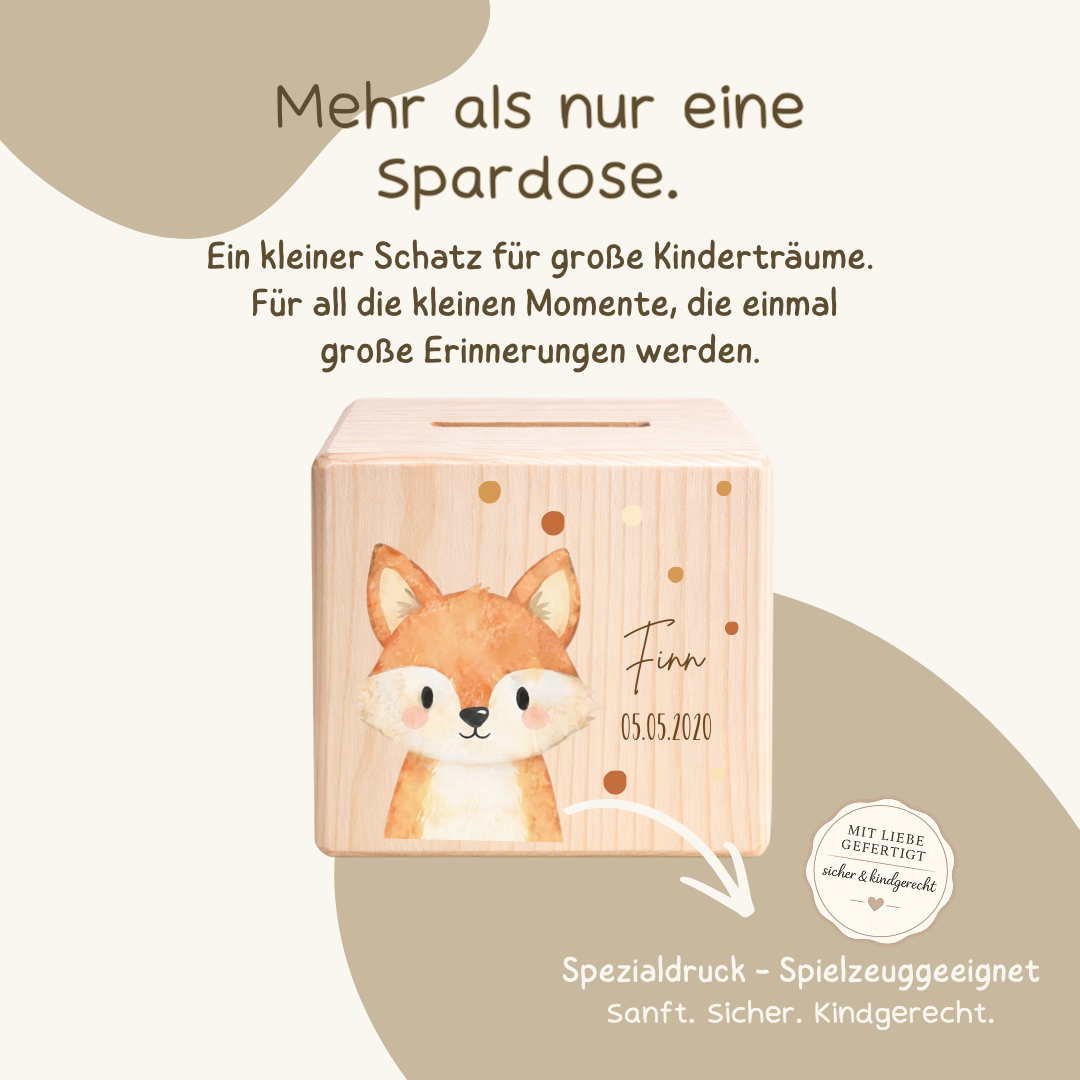 Personalisierte Spardose – Skandi Watercolor