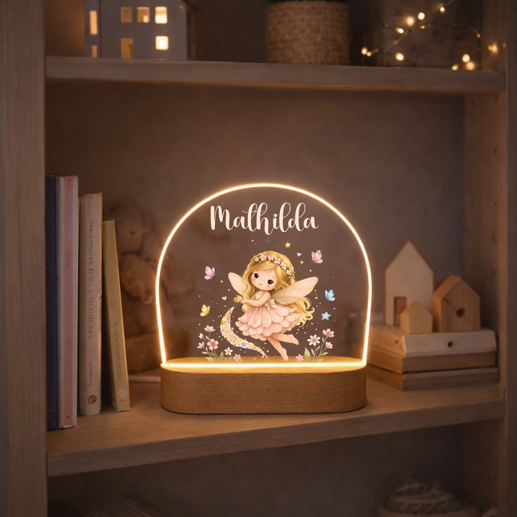 Personalisiertes Kinderlicht LED - Feen Welt