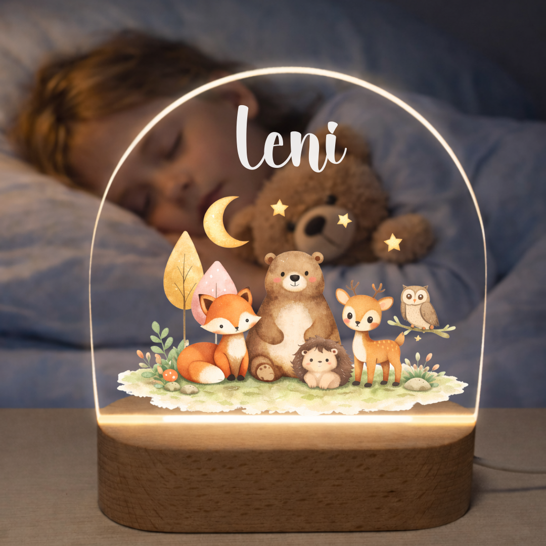 Personalisiertes Kinderlicht LED - Bärenfreunde