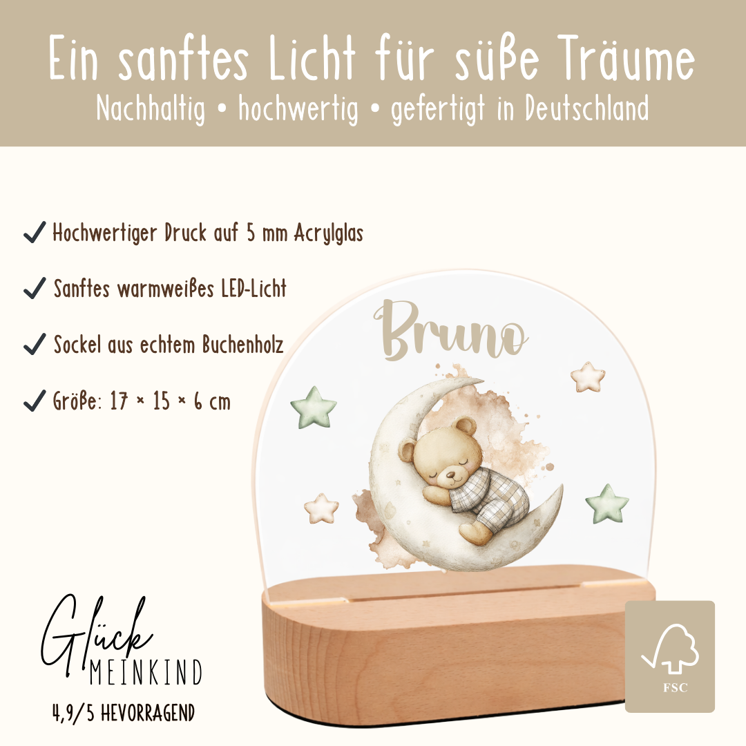 Personalisiertes Kinderlicht LED - Safari Freunde